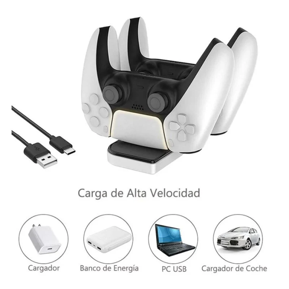 Base de Carga PS5 Dualsense 2 Controles