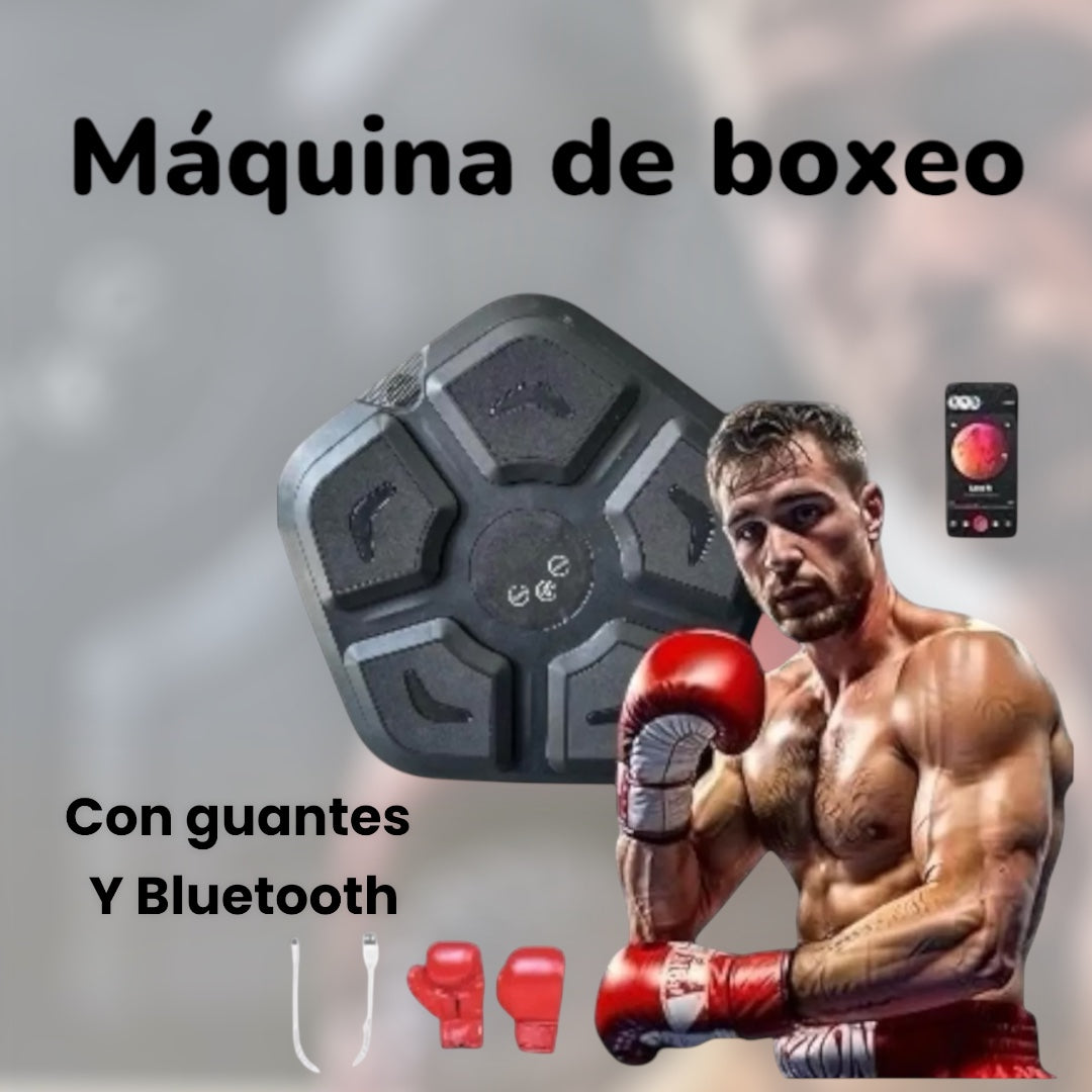 Maquina De Boxeo + Guantes Bluetooth